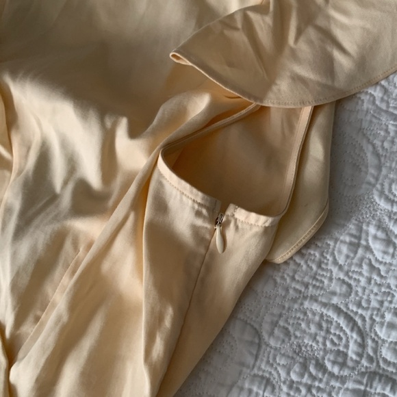 Oliver Bonas cloud frilled midi dress buttermilk size 12‎ NWT ruffle tie back - Picture 10 of 13